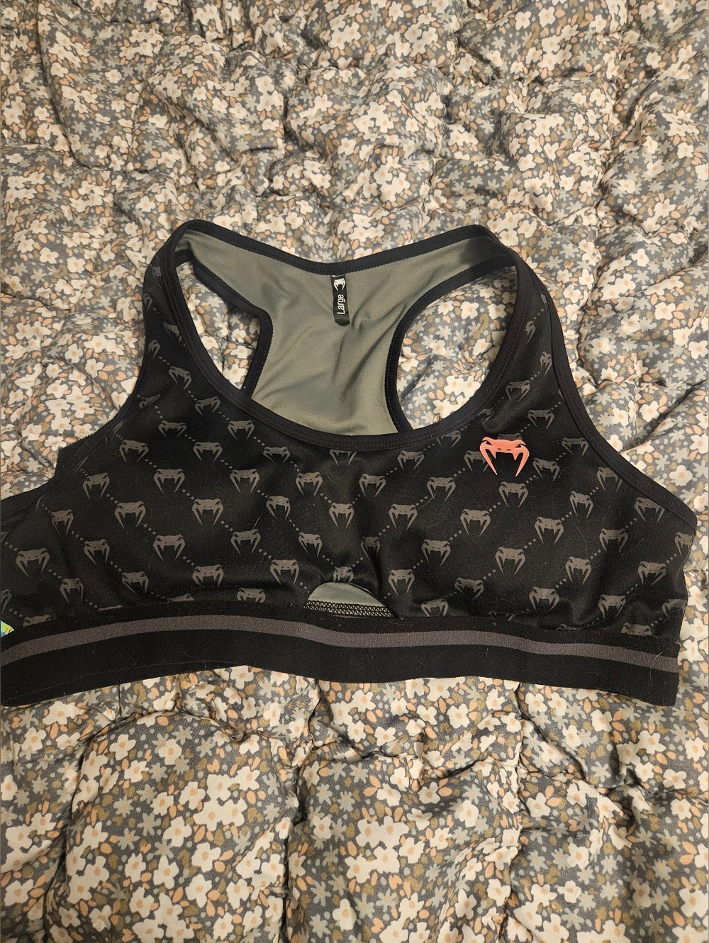 Venum Monogram Sports Bra MMA Jiu Jitsu Muay Thai Boxing Martial Arts Fitness